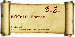 Bánffi Eszter névjegykártya