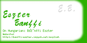 eszter banffi business card